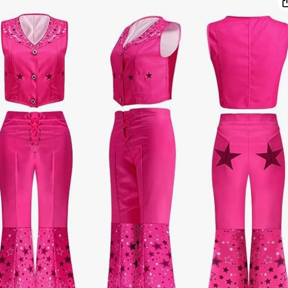 SPMCOEJS Adult Cowgirl Costume Barbie The Movie Adult  Medium - Picture 4 of 6